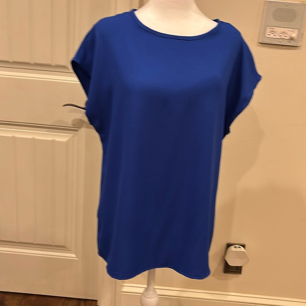 Polyester blue top